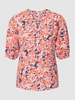 Fransa Blouse met all-over bloemenmotief, model 'Merla' Roze