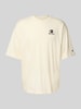 CHAMPION Relaxed Fit T-Shirt mit Label-Stitching Offwhite