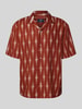 MCNEAL Vrijetijdsoverhemd van een mix van viscose en linnen Donkerrood