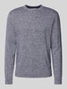 Tom Tailor Denim Gebreide pullover met ronde hals Donkerblauw