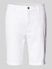 MAC Regular Fit Chino-Shorts mit Gürtelschlaufen Weiss