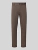 Lindbergh Slim Fit Stoffhose mit umgeschlagenen Hosenbeinen Schoko