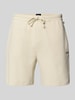 BOSS Regular Fit Sweatshorts aus Baumwoll-Mix Offwhite
