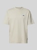 BOSS Orange T-shirt o kroju oversized z nadrukowanym motywem model ‘numbers’ Piaskowy
