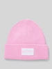 Only Beanie mit Umschlag und Label-Patch Modell 'ALPHA' Rosa