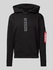 Alpha Industries Hoodie mit Reißverschluss- und Känguru-Tasche Black