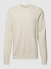 JAKE*S STUDIO MEN Strickpullover mit Strukturmuster Sand