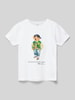 Polo Ralph Lauren Kids T-shirt o kroju regular fit z okrągłym dekoltem Złamany biały