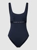 TOMMY HILFIGER Badpak met labeldetail, model 'ONE PIECE' Marineblauw