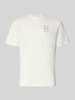 Lacoste regular fit T-shirt van 100% katoen model 'CN Tenniscourt Backprint' Offwhite