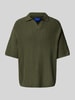 Jack & Jones Relaxed Fit Poloshirt mit Lochmuster Modell 'PAROS' Oliv