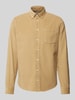 Casual Friday Regular fit corduroy overhemd met button-downkraag, model 'ANTON' Beige