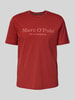 Marc O'Polo Regular Fit T-Shirt aus reiner Baumwolle Bordeaux
