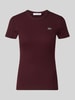 Lacoste slim fit T-shirt van zuiver katoen model 'TF5538' Bordeaux