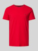 Tommy Hilfiger T-Shirt mit Label-Stitching Rot