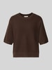 MSCH Copenhagen Relaxed Fit Pullover aus Viskose-Mix Modell 'Thamira' Mittelbraun