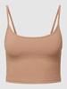 REVIEW Crop Top mit Spaghettiträgern Taupe