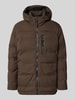 camel active Parka met capuchon en klepzakken, model 'TEXXXACTIVE' Donkerbruin