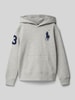 Polo Ralph Lauren Teens Hoodie met logostitching Middengrijs gemêleerd
