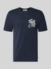 Scotch & Soda Regular Fit T-Shirt mit Logo-Print Marine