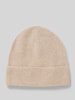 Christian Berg Woman Muts van puur kasjmier in gebreide look Beige gemêleerd