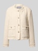 WHITE LABEL Blazer in Bouclé-Optik mit Knopfleiste Beige