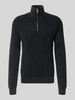 MCNEAL Gebreide pullover met ribboorden Zwart