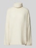 Pieces Relaxed Fit Rollkragenpullover mit Wollanteil Modell 'NATHERINE' Offwhite Melange