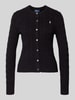 Polo Ralph Lauren Slim fit gebreid jack, model 'Cardi' Zwart