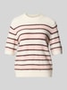 OPUS Loose Fit Pullover mit Mohair-Woll-Anteil Modell 'Pimota Stripe' Hellrosa