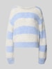 American Vintage regular fit trui van alpacamix model 'NIBY' Lichtblauw