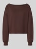 REVIEW Relaxed Fit Sweatshirt mit Viskose-Anteil Dunkelbraun