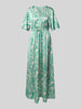 B.Young Maxikleid mit V-Ausschnitt Modell 'Farinela' Lind