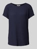 Christian Berg Woman T-shirt met geribde ronde hals Donkerblauw