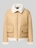 ARMANI EXCHANGE Jack in leerlook met tweewegsritssluiting Camel