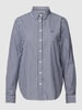 Gant Hemdbluse mit Label-Stitching Marineblau