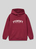Tommy Hilfiger Kids Regular fit hoodie van katoenmix  Bordeaux