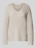 Tom Tailor Pullover mit V-Ausschnitt Beige