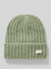 Barts Beanie met labelpatch, model 'Mella' Kaki