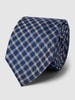 Tommy Hilfiger Tailored Zijden stropdas met all-over motief, model 'WOVEN GINGHAM' Marineblauw