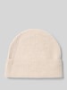 Christian Berg Woman Regular fit muts met wol in gebreide look Beige