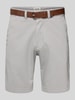 Jack & Jones Regular Fit Chino-Shorts mit Gürtel Modell 'MARCO FRANCO' Mittelgrau
