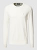 Polo Ralph Lauren Strickpullover mit Label-Stitching Offwhite