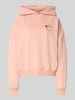Review Hoodie mit Motiv-Print und überschnittenen Schultern Altrosa