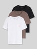 HUGO Regular Fit T-Shirt-Set aus reiner Baumwolle Modell 'T-SHIRT RN TRIPLET P' Mauve
