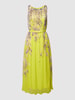 Marc Cain Midikleid mit Bindegürtel Neon Gelb