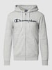 CHAMPION Sweatjack met labelprint Lichtgrijs gemêleerd