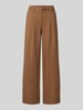 Christian Berg Woman Wide Leg Stoffhose mit Bundfalten Camel