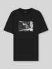 BOSS Orange męski t-shirt o kroju regular fit z czystej bawełny Czarny