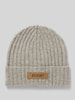 JOOP! Beanie met labeldetail, model 'Aiana' Lichtgrijs gemêleerd
